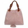 GENȚĂ DIN PIELE shopper bag Vittoria Gotti roz de pudră 2269-Jpro